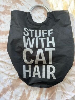 Black 'Stuff With Cat Hair' Laundry Basket